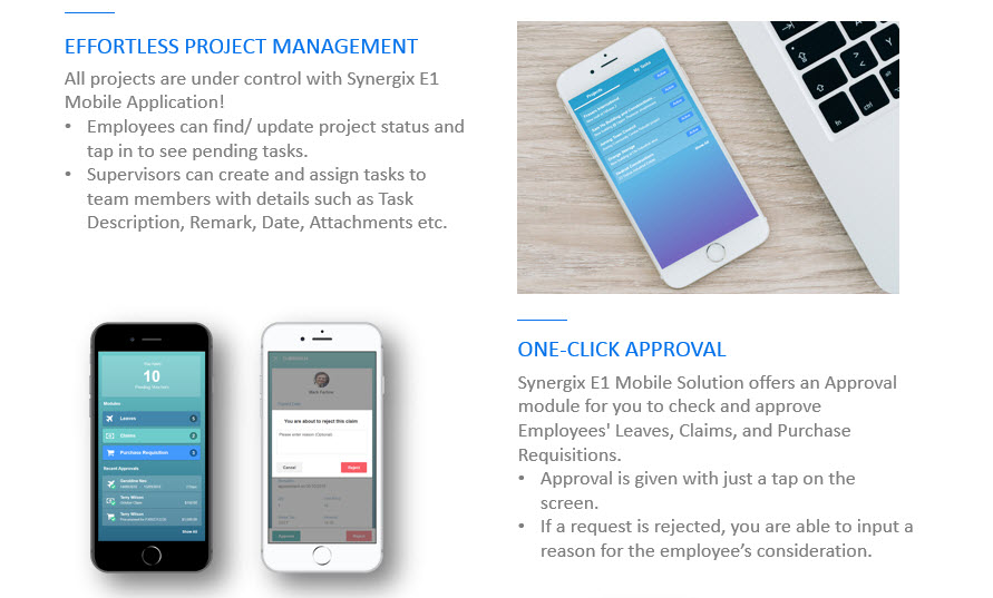 Synergix E1 ERP System Updates | UPCOMING MOBILE APPLICATION 1 a 1 - Synergix E1 ERP System Updates | UPCOMING MOBILE APPLICATION