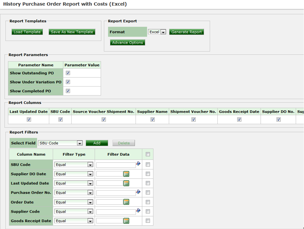 Synergix E1 ERP System Updates | August 2019 History PO Report with Costs 1 - Synergix E1 ERP System Updates | August 2019