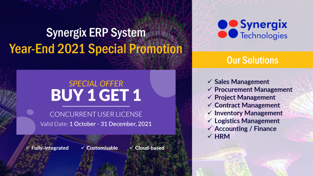 Synergix Buy 1 Get 1 Promotion 1024x576 - Why Should Your Business Purchase An ERP System in 2021?