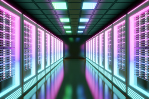 hosting server computer room with colorful light black color theme 3d illusration rendering 300x200 - Components Of ERP Services