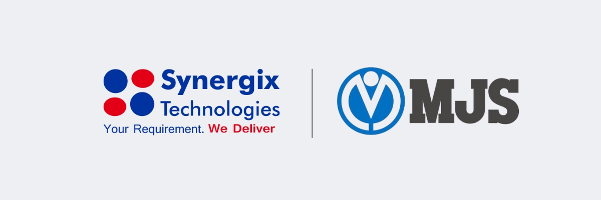 MJS x Synergix Technologies gray background