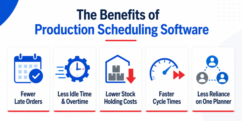 Benefits of product scheduling software 1024x512 - Manufacturing Production Scheduling Software: How It Works and What to Look For&nbsp;