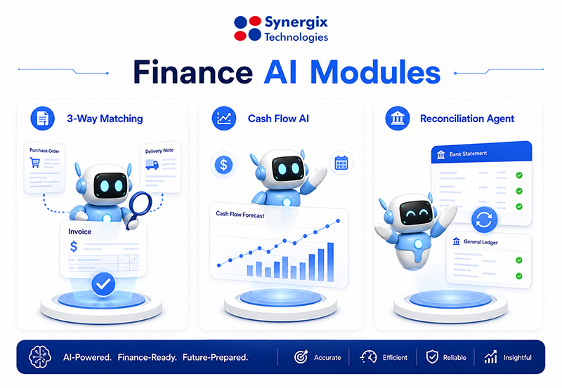finance ai module in synerigx erp - Synergix AI-Powered ERP